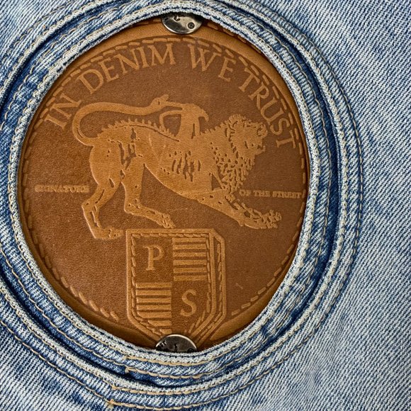 Vintage Parasuco Denim Jean Jacket 1980's "In Denim We Trust" - Medium - Picture 2 of 15